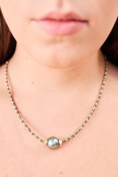 Made in Hawaii Tahitian Pearl 19" in length 1" jump chain Hana Maui Hawaii, Hana Maui, Pyrite Necklace, Necklaces Handmade, Get It Girl, Tahitian Pearls, Maui Hawaii, Maui, Pearl Necklace