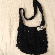 Black Fabric Woven Bag Crotchet Vine Detail Brand New Black Crochet Crossbody Bag For Summer, Black Crochet Bag With Adjustable Strap For Vacation, Black Crossbody Shoulder Bag For Vacation, Black Crossbody Bag For Summer, Black Crossbody Shoulder Bag For Summer, Black Shoulder Bag For Everyday Summer Use, Trendy Black Crochet Bag For Vacation, Casual Black Crochet Bag For Vacation, Trendy Black Bag For Spring