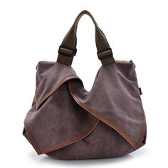 High Quality Big Women Canvas Handbag Shoulder Bags Stylish Casual Women BagSize: 30* 45* 15 cmInterior: As the pictureBest Match: Compliments any style dress and shoes in matching color. Note 1: 1 inch = 2.54 cm, 1cm = 0.39 inchNote 2: There might be slightly difference in color, because of the computer monitor settings.Note 3: Due to the difference in the measurement method, please allow 1-3 cm in size deviation. Note: The pictures are of the actual products. But due to the different light and Canvas Leather Bag, Fashion Tote Bag, Handbags Casual, Canvas Messenger Bag, Stylish Shoulder Bag, Large Shoulder Bags, Designer Shoulder Bags, Canvas Handbags, Purple Bags