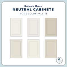 the neutral cabinets are shown in four different colors, and each has an individual color palette