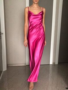 This silk satin slip dress can be worn as a bridesmaid dress, party and date dress and for many other occasions. Made of satin silk. DESCRİPTİON:  -Adjustable straps.  -Designed for a slim but relaxed fit.  -Unlined. -Cut on the right side. İt is a custom made dress, tailored according to your preferences, you can choose the length of the dress and order it without cut on the right side. While ordering write your bust, waist and hips measure, so the dress will be made to your size. Please enquire if you're interested in different color. SIZING INFO: XS/34/US4: bust: 82-86cm (32-33 inch) waist 64-66 cm (24-25 inch)  S/36/ US6: bust: 86-88cm (33-34 inch) waist: 66-68 cm (25-26 inch) M/38/ US8: bust: 88-92 cm (34-36 inch) waist: 68-72 cm (26-28 inch) L/40/ US10:  bust: 92-94 cm (36-37 inch) w Dark Pink Silk Dress, Hot Pink Slip Dress, Silk Dresses Outfit, Hot Pink Maxi Dress, Slip Dress Outfit, Silk Bridesmaid Dresses, Pink Slip Dress, Pink Silk Dress, Fuchsia Dress