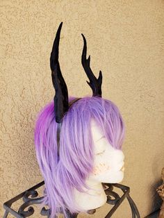 "They are large and majestic, statement cosplay fantacy forest dragon horns 3D printed lightweight. May be requested in other colors. The length is about 10\". The set is attached to a plastic teethed headband but may be requested unattached for a different positioning, May be attached using glue or screws. This set is a more masculine version of the fawn fairy horns as seen on the last picture you can check them out here https://www.etsy.com/listing/621384879/new-arrival-whimsical-fairy-deer-an Halloween Cat Ears Cosplay Costume, Purple Costume Accessories For Halloween Cosplay, Purple Halloween Costume Accessories For Cosplay, Halloween Fantasy Cat Ears Costume Accessories, Halloween Cat Ears For Fantasy Events, Cat Ears Costume Accessories For Halloween, Halloween Cat Ears Cosplay Costume For Costume Party, Novelty Costume Hats And Headpieces For Halloween Cosplay, Novelty Halloween Costume Hats And Headpieces For Cosplay