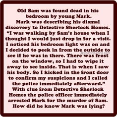 an old poem written in black and white with red border around the edges, which reads'old sam was found dead in his bedroom by young mark