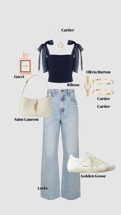 Brunch Dates, Looks Pinterest, Pakaian Feminin, Casual Day Outfits, Mode Chic, Cute Preppy Outfits, Outfits Verano, Simple Trendy Outfits