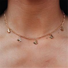 Material: Alloy Color: Gold, Silver Fashion Element: Butterfly Style: Simple Butterfly Style, Necklaces Gold, Chain Necklaces, Butterfly Pendant, Chains Necklace, Silver Fashion, Womens Necklaces, Gold Necklace, Necklaces