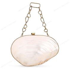 Real Iridescent Seashell handbag | VALEZ Pearl Designer Shell Clutch bag for bride for her wedding day | handmade Siren Beach Elegance Purse Embrace timeless elegance with this stunning clam shell handbag! ✨🐚  Its iridescent white shell, gold accents, and unique hand strap make it a perfect accessory for weddings and special occasions. Specifications: Shell Type: Natural pearl clam shell (lutraria lutraria) Material: Natural clam shell, 14k gold electroplated brass Interior: Luxurious smooth su Pearl Clam, Shell Clutch, Shell Bag, Iridescent Pearl, Designer Clutch, Clam Shell, Gold Hands, Sea Shell, Crossbody Purse