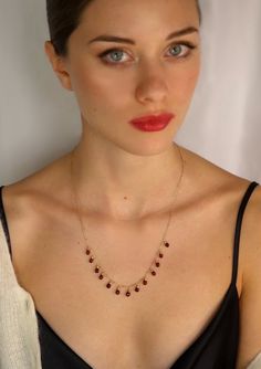 We normally send out all orders within 7 business days, if you need a rush order please put in a note or chat with us for timing possibilities. The Gwenyth necklace was inspired by my mother who wanted a necklace to represent each of her 13 children. This special necklace is handcrafted with 13 deep red garnet drops suspended from a gold-filled beaded chain. Customizable in the exact number of stones which hold meaning to you. Leave a note upon checkout specifying your preference. 14k gold-fille Silk Bag, Special Necklace, Gold Bond, Garnet Necklace, Moonstone Earrings, Pink Jewelry, Single Earring, Red Garnet, My Mother