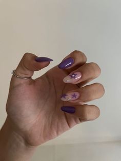 Concert Nails, Purple Acrylic Nails, Nagel Tips, Grunge Nails, Soft Nails, Short Acrylic Nails Designs, Star Nails, Nail Art Ideas, Fire Nails