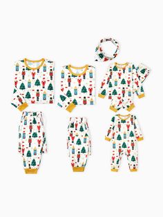 Nutcracker Pattern, Nutcracker Design, Opening Presents, Last Holiday, Printed Pajama, Family Christmas Party, Baby Size Chart, Christmas Jammies, Matching Christmas Pajamas