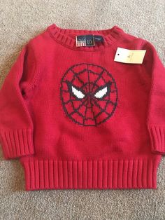 New Baby Gap Junk Food Spiderman Red Sweater Size 18-24m. Condition is New with tags. Shipped with USPS First Class Package. Vintage Baby Boy Clothes, Vintage Baby Boys, Red Sweater, Boy Clothes, Baby Gap, Baby & Toddler Clothing, Baby Fever, Vintage Baby, Junk Food