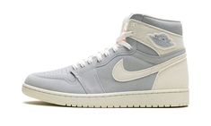 The Women’s Air Jordan 1 High OG Craft "Sea Glass" is a women’s-exclusive colorway of the retro basketball sneaker with unique muted green accents.  The colorway is complete with a Pale Ivory leather base with contrasting Sea Glass suede overlays and Swoosh branding.  A Pale Ivory-colored “Wings” logo is seen on the collar and Sea Glass-colored “Nike Air” and Swoosh logos are found on the tongue tag.  Underfoot, Jordan Brand completes the look with a Coconut Milk rubber sole.  Release date: March 30, 2024 Glass Shoes, Retro Basketball, Muted Green, Jordan 8, Jordan 7, Jordan 1 High Og, Air Jordan Sneakers, Jordan 2, Wings Logo