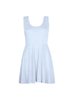 blue gingham skater dress                              – Trash Queen Full Circle Skirt, Polyester Spandex Fabric, Full Circle Skirts, Pink Gingham, Blue Gingham, Gingham Print, Gingham Dress, Full Circle, Circle Skirt