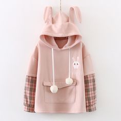 Fashion Rabbit Strawberry Hoodie PN2563 ●Size: Length 59 cm,bust 102 cm, sleeve 63 cm. ●Material:cotton ●About Shipping: We attach great importance to the orders of each customer and parcel delivery. 1.Processing time: 2-3 business days. 2.Shipping time: 10-15 business days to US, please allow 3-4 weeks shipping to other country.(Shipping times can be affected by variable customs clearance times or public holidays.) Fall Kawaii Hooded Sweatshirt, Kawaii Hooded Sweatshirt For Fall, Fall Hooded Kawaii Sweatshirt, Harajuku Style Cotton Hoodie Outerwear, Kawaii Winter Hooded Tops, Winter Kawaii Cotton Hoodie, Kawaii Cotton Hoodie For Winter, Kawaii Cotton Outerwear For Winter, Harajuku Style Sweatshirt With Drawstring Hood For Fall