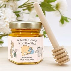 Mini Honey Jar Baby Shower Favors, Honey Pot Winnie The Pooh Party Favors, Pooh Baby Shower Thank You Gifts, Winnie The Pooh Hunny Pot Centerpieces, Honey Jar Decoration, Winnie The Pooh Baby Shower Favors Gifts, Honey Jar Baby Shower Favors, Honey Jars Baby Shower Favors, Honey Pot Baby Shower Ideas