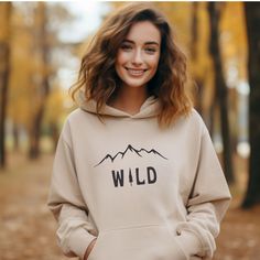 Adventure sweatshirt, wild shirt for hiking, nature lover gift, pine tree tshirt.  T SHIRT DESCRIPTION ✔️Unisex Canva & Bella shirt ✔️Soft and light ✔️Solid colors are 100% Airlume combed and ring-spun cotton ✔️ Heather colors contain between 1% - 48% polyester depending on the color. ✔️Pre-shrunk fabric SWEATSHIRT/HOODIE ✔️50% cotton, 50% polyester ✔️Pre-shrunk ✔️Classic fit ✔️Medium-heavy fabric  RETURNS AND EXCHANGES Every shirt is printed soon after you place your order. Returns and exchanges are ONLY accepted if you received a defective, damaged, or a wrong item. If that's the case, please contact me directly to get you a replacement.  Please choose carefully by selecting the right size and color. If you have any questions or special requests, please contact me!  SHIPPING TIME: 7-10 d Adventure Sweatshirt, Tree Tshirt, Camping Hoodie, Hiking Nature, Hiking Shirt, Hiking Shirts, Gifts For Nature Lovers, Pine Tree, Sweatshirt Hoodie