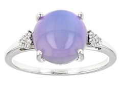 10mm Purple Aurora Moonstone With .04ctw Round White Zircon Rhodium Over Sterling Silver Ring. Measures approximately .60"L x .39"W. Not sizeable. Finished under gallery. Accent stones primarily zircon. Purple Aurora, Country Rings, Broken Chain, Cultured Pearls, Gemstone Colors, Sterling Silver Ring, Post Earrings, Moonstone, Loose Gemstones