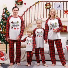 WHY DO I NEED FAMILY MATCHING PAJAMAS SETS You may think you don’t want Christmas pajamas for the whole family. But then you see your friends on Instagram posing for their holiday photos with the glimmering lights of the tree in the background and everyone from dad to the dog sporting matching holiday PJs, you’ll likely change your mind.And when you do, we’re here to help with a look at this holiday season’s comfiest and cutest matching family pajama sets. ❄STYLES SUITABLE FOR THE WHOLE FAMILY S Family Matching Christmas Cotton Sets, Christmas Cotton Sets, Christmas Cotton Home Sets, Family Matching Holiday Sleepwear, Matching Cotton Sleepwear For Winter, Matching Outfits Christmas, Christmas Morning Pictures, Top Types, Matching Family Christmas Pjs