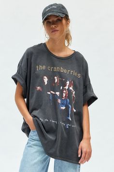 The Cranberries T-Shirt Dress Urban Outfitters Graphic Tees, Vintage Graphic Tees, Urban Tees, The Cranberries, Baggy T-shirt, Women's Graphic Tees, Fitted Tunic, Oversized Graphic Tee, Graphic Tees Vintage