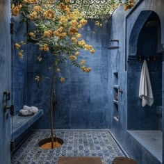 Reverse Orientalism, Deco Bathroom, Countryside House, Blue Home Decor, Mediterranean Home, Home Design Ideas, Dream House Interior, Blue House, Dream House Decor