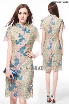 10% off now|Free shipping world-wide. L-5XL Fitted Embroidered Short Party Dress with Short Sleeves at GemGrace. Click to learn our pro custom-made service for wedding dress, formal dress. View #SemiFormalDresses for more ideas. Short Sleeve Party Dress With Floral Embroidery, Short Sleeve Floral Embroidered Party Dress, Short Sleeve Floral Embroidery Party Dress, Spring Short Sleeve Lace Embroidered Dress, Spring Embroidered Short Sleeve Lace Dress, Short Sleeve Embroidered Lace Dress For Summer, Spring Short Sleeve Embroidered Dress For Party, Spring Embroidered Short Sleeve Dress For Party, Summer Lace Dress With Short Sleeve Embroidery