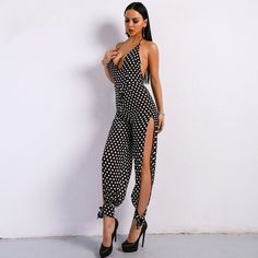 Gender: Women Item Type: Jumpsuits & Rompers Material: Polyester Type: Jumpsuits Length: Full Length Style: Sexy & Club Fit Type: REGULAR Pattern Type: Print Decoration: Lace Up Model Number: FT8832 Fabric Type: Broadcloth Chic Strapless V-neck Jumpsuit For Summer, Black Halter Neck Bodysuit For Summer, Summer Party Jumpsuits And Rompers, Trendy High Waist Jumpsuits And Rompers For Going Out, Trendy High-waist Jumpsuits And Rompers For Going Out, Casual Halter Neck Bodysuit For Party, Summer V-neck Bodysuit For Night Out, Beach Season Party V-neck Jumpsuits And Rompers, Chic One-piece Summer Bottoms