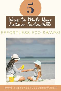 Embrace a sustainable summer with these 5 easy eco-swaps from The Peaceful Burrow. Learn how small changes can make a big impact on the environment! #EcoFriendly #EcoSwaps #SustainableSummer Eco Swaps, Eco Friendly Swaps, Sustainable Swaps, Kiddie Pool, Rain Barrel, Rain Water Collection