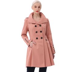 Mid length flare style trench coat with decorative flaps and cuff buttons completes your outfit Style Trench Coat, Thigh Belt, Winter Trench, Suede Trench Coat, Trench Coat Style, Classic Trench Coat, Woman Standing, Trench Coats Women, Your Outfit