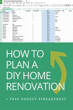 how to plan a diy home renovation and free budget spreadsheet