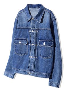 This is a comfortable and casual denim jacket that is made out of high quality cotton 100% fabric. With design detail of regular silhouette, vintage washed fabric, and double stitches detail, it gives a trendy and relaxed look.- Regular silhouette- Side adjuster on the waist- 13oz denim fabric with USA Ring yarn- Vintage washed fabric Casual Denim Jacket, Casual Denim, Denim Fabric, Design Details, Denim Jacket, Yarn, Ring, High Quality, Fabric