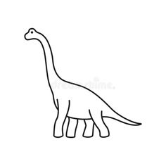 a black and white drawing of a dinosaur on a white background royalty illustration for children