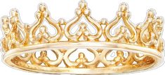 Regal Gold Rings For Formal Occasions, Elegant Gold Crown With Pinched Shape, Princess Style Gold Crown With Structured Shape, Gold Princess Crown With Structured Shape, Classic Yellow Gold Rings With Crown Design, Princess Style Gold Crown With Tall Shape, Gold Princess Crown With Pinched Shape, Classic Gold Rings With Crown Design, Princess Style Jewelry With Tall Crown Design