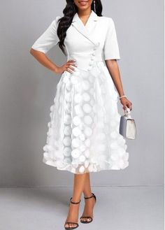 Color:Raw white;Size:S;Size:M;Size:L;Size:XL;Size:XXL;Package Contents:1 X Dress;Occasion:Other;Style:Bohemian; Outfits For Plus Size Women, Elegant Dresses Plus Size, Lapel Dress, Beach Bridesmaid Dresses, Lace Dress Styles, Royal Blue Prom Dresses, Flowy Design, Plaid Outfits, Dress Occasion