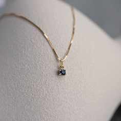 Blue Sapphire pendant in 14K solid yellow gold in prong set. A minimal necklace for women, ideal for a birthday gift, as sapphire is the September birthstone. It is sold as necklace or just pendant without chain. D E T A I L S ● Metal: 14K solid gold, 14K white gold ● Gemstones: Sapphire, round cut 3mm ● Gemstones Weight: Sapphire 0.10 ct ● Length: 40 cm - 16 inches H O W ∙ T O ∙ O R D E R Choose from the drop-down menu the available options (Metal) and leave us a note for any special requiremen Minimalist 14k Gold Birthstone Necklace For Formal Occasions, Minimalist Sapphire Birthstone Necklace For Gift, Elegant Sapphire Birthstone Necklace In 14k Gold, 14k Yellow Gold Birthstone Necklace With Prong Setting, Minimalist 14k Gold Diamond Cut Birthstone Necklace, Minimalist 14k Gold Birthstone Necklace With Diamond Cut, Minimalist Sapphire Necklace For Gifting, Classic Yellow Gold Sapphire Necklaces, Classic Yellow Gold Sapphire Necklace