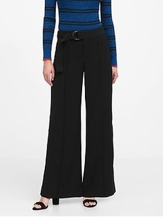 High-Rise Wide-Leg Cropped Pant | Banana Republic Versatile Belted Wide Leg Pants, High Waist Belted Wide Leg Work Pants, Fall Wide Leg Pants With Belt Loops, Belted Ankle-length Wide Leg Pants For Fall, Wide Leg Pants With Belt Loops For Work, Belted Wide Leg Pants For Fall, Versatile Wide Leg Pants With Belt Loops, Belted Wide Leg Pants For Formal Fall Occasions, Belted Wide Leg Pants For Formal Fall Events