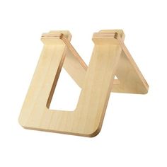 a wooden letter that is shaped like a v