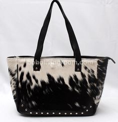 Cowhide Bag Black White Tote – Boho Living Room Cowhide Purse, Cowhide Bag, Cowhide Rugs, Dinner Dates, Elegant Dinner, White Tote, Boho Living, Trendy Accessories, Black And White Colour