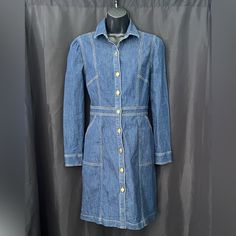 Untuckit Denim Shirt Dress Size 2 New With Tags Button-Down Front 98% Cotton 2% Lycra From A Non-Smoking Home Fitted Long Sleeve Denim Dress For Work, Fitted Denim Dress With Buttoned Pockets For Fall, Fitted Collared Denim Dress For Work, Fitted Cotton Denim Dress With Buttoned Pockets, Fitted Denim Dress With Buttoned Pockets For Work, Fitted Denim Dress With Button Closure For Work, Dark Wash Denim Dress For Work With Button Closure, Dark Wash Denim Dress With Button Closure For Work, Fitted Mid-length Denim Dress With Pockets