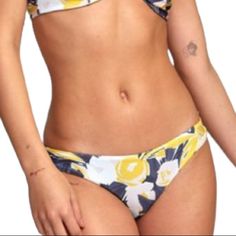 Rvca Bikini Bottoms Brand New Without Tags Vista Floral Cheeky Bikini Bottom Size Xl Brand New Without Tags. Panty Liner Intact. Smoke Free Home. Purchased From A Boutique Inventory Reduction Sale. Casual Yellow Triangle Top Swimwear, Trendy Yellow Bottoms For Pool, Yellow Casual Bottoms For Sunbathing, Casual Yellow Bottoms For Sunbathing, Panty Liner, Cheeky Bikinis, Distressed Black Jeans, Womens Swim, Workout Shirts