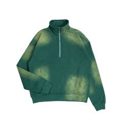 Vintage Half Zip Sweater Green Half-zip Cotton Sweatshirt, Green Half-zip Sweatshirt For Streetwear, Green Half-zip Sweatshirt For Fall, Green Half-zip Fall Sweater, Green Fleece Half-zip Top, Half Zip Sweater, Work Jacket, Logo Badge, Pattern Embroidery