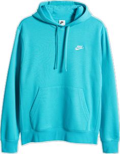 Cool Nike Hoodies, Teal Nike Hoodie, Cute Winter Hoodies, Light Blue Nike Hoodie, Nike Hoodie Colors, Cute Nike Hoodies, Nike Sweatshirts Aesthetic, Cute Nike Clothes, Preppy Winter Clothes