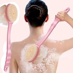 Free Returns ✓ Free Shipping✓. Bath Brush With Long Handle, Back Scrubber, Exfoliating Bath Sponge, Slouchy Body Shower Scrubber For Adults- Bath Brushes, Sponges & Scrubbers at SHEIN. Exfoliating Body Brush, Bathroom Shower Accessories, Skin Cleaning, Bath Sponges, Japanese Bath, Mud Bath, Exfoliating Brush, Shower Scrubber, Bath Ball