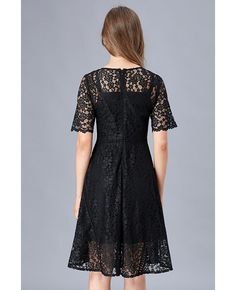 Get 10% off now! Buy l-5xl gorgeous little black lace aline dress plus sizes at cheap price online. Free stable shipping and pro custom service since 2009. Formal Fit And Flare Lace Dress, Elegant Lace Trim Fit And Flare Dress, Elegant Fit And Flare Lace Dress With Lace Trim, Formal Black A-line Lace Dress, A-line Scalloped Lace Fit And Flare Dresses, A-line Midi Dress With Lace Sleeves, Lace Fit And Flare Knee-length Dress, Fit And Flare A-line Dress With Scalloped Lace, Elegant Lace Midi Dress Fit And Flare