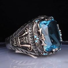 Male Ring, Mens Rings For Sale, Turkish Rings, Turquoise Men, Mens Gemstone Rings, Signet Ring Men, Sterling Silver Mens Rings, Pattern Ring, Turkish Jewelry