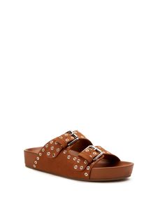 in stock Trendy Double Strap Sandals With Leather Footbed, Spring Open Toe Footbed Sandals With Studded Outsoles, Spring Open Toe Sandals With Studded Rubber Outsoles, Casual Spring Footbed Sandals With Studded Rubber Outsoles, Sandals Brown, Footbed Sandals, Brown Sandals, Casual Sandals, Katy Perry