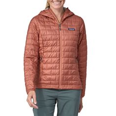 evo.com | Patagonia Synthetic Jackets > In the PNW, when it's raining in the city, it's snowing in the mountains. And that gives us reason to smile. Another reason to smile? The Patagonia Nano Puff® Hoodie is windproof, water repellent, and heat retaining (even when wet) - a crucial feature when you find yourself caught in a cold storm, whether you're out on the town or out in the middle of nowhere. 1.4 oz 22-Denier 100% Recycled Polyester with a DWR (Durable Water Repellent) Finish Fabric is bl Raining In The City, Puff Hoodie, Helmet Hood, It's Snowing, Patagonia Nano Puff, In The Middle Of Nowhere, Middle Of Nowhere, It's Raining, When It Rains