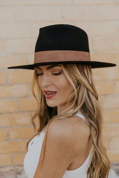 Introducing the Miller! For fans of clean lines, structure, and statement hats. The Miller’s crown is tall with a defined pinch and a clean slope from the front to the back of the crown. In true Gigi Pip style, it has a flat brim that is perfectly stiff while still being comfortable. Adorned with a genuine suede band and hand-stitched detailing, we love the Miller for every season! Statement Hats, Brim Hats For Women, Platform Slip Ons, Gigi Pip, Statement Hat, Sorority Rush, Hat Outfit, Rancher Hat, Wide Brim Hats