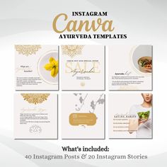 the instagram page for instagrams and instagram stories with gold foil on it