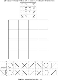 the worksheet for making an x and y pattern, with pictures on it