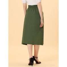 Remember the good times in this cotton A-line midi skirt.Simple and delicate, this skirt features elastic waist, slash pocket, solid color, cotton fabric, A-line, and midi length. From Monday to Sunday, this skirt is effortless to throw on. With the design of elastic waist, this skirt is easy to wear for all kinds of body shapes. Pair perfectly with a T-shirt or shirt for a stylish look. Casual Skirt With Elastic Waistband For Daywear, Modest Bottoms With Elastic Waistband For Day Out, Modest Midi Skirt With Elastic Waistband, Modest Skirt With Elastic Waistband, Casual Flared Skirt For Daywear, Modest Cotton Summer Skirt, Modest Cotton Skirt For Summer, Casual Gathered Skirt For Daywear, Casual Midi Skirt For Daywear