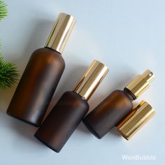 For all bottles and Container from us: https://www.etsy.com/shop/WenBubble?ref=seller-platform-mcnav Wholesale 15ml 30ml 50ml 100ml Matte Amber Glass Essential Oil Spray Bottle, Empty Gold Fine Mist Perfumer Fragrance Home Room Linen Spray This round matte amber glass spray bottles in light gold top, they are the perfect way to add a special touch to any DIY beauty product, diffuser blend, perfume, serum oil, tincture, or essential oil. If you need wholesale price, contact us freely. Our profess Oil Perfume Bottle, Amber Shower Bottles, Amber Glass Bottles Bathroom, Hair Oil Dropper Bottle, Amber Glass Spray Bottle, Amber Spray Bottle, Amber Shampoo Bottles, Home Spray, Essential Oil Spray